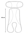 Dwuczęściowa wełniana wkładka termoregulacyjna MIDI merino do fotelika do 105 cm WRZOS / Patulove