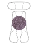 Dwuczęściowa wełniana wkładka termoregulacyjna MIDI merino do fotelika do 105 cm WRZOS / Patulove