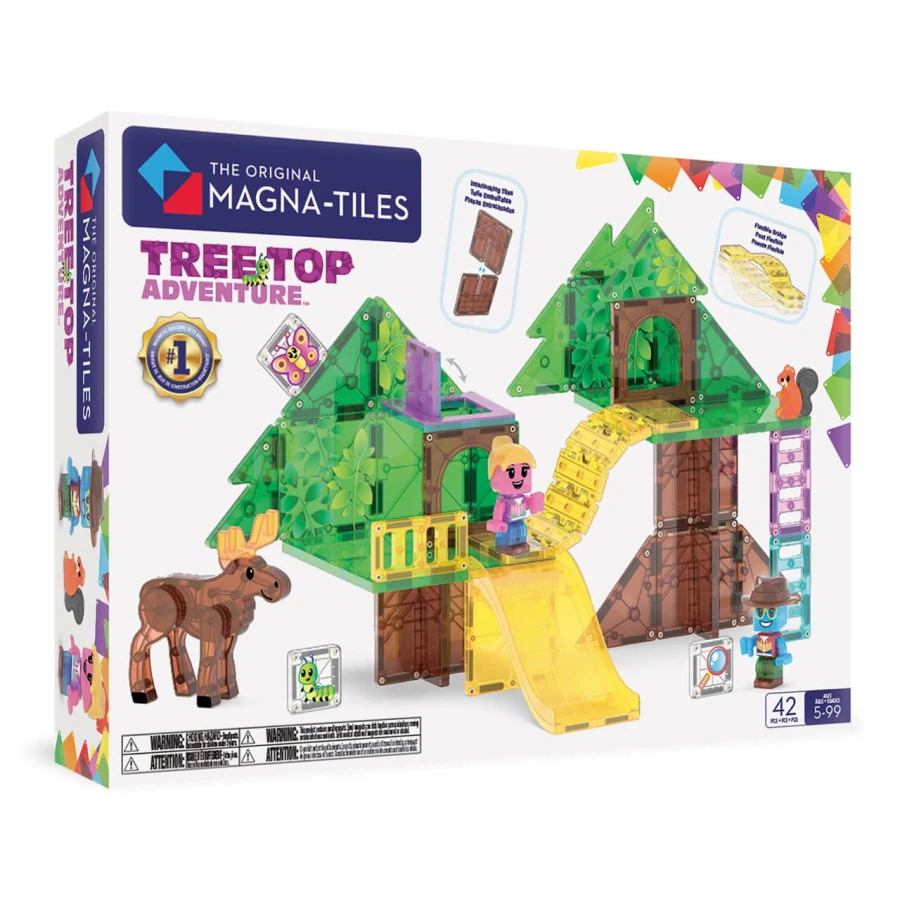 Klocki Magnetyczne Tree Top Adventure, 42 el. / Magna-Tiles