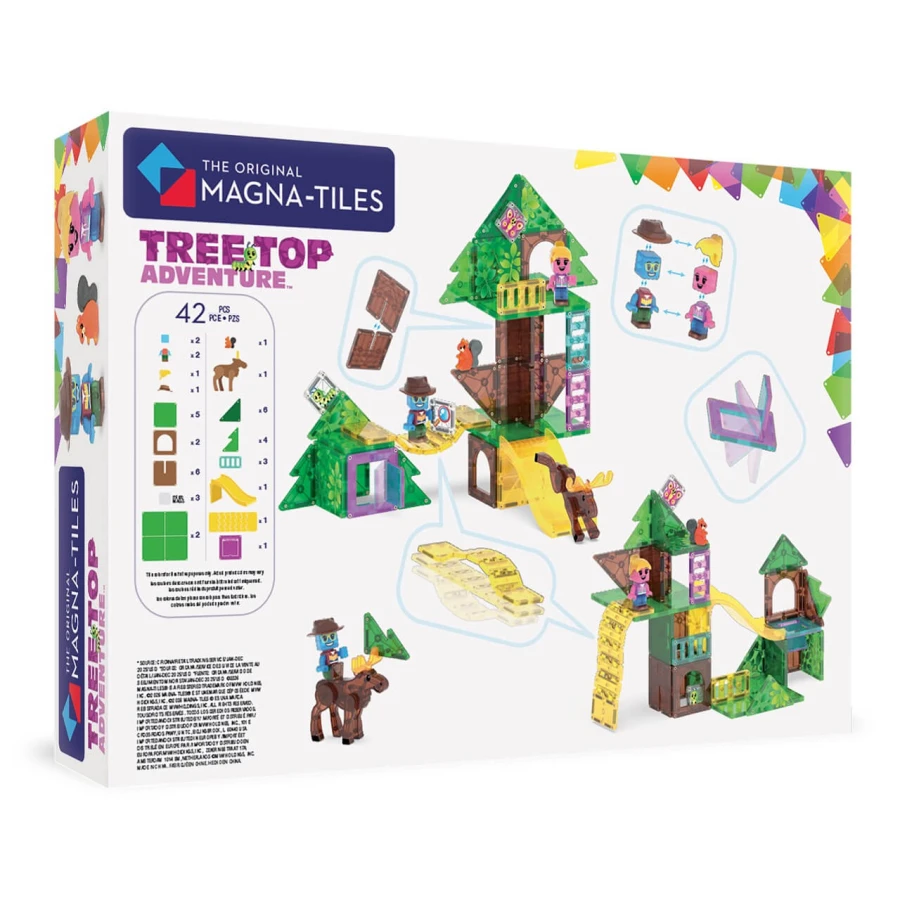 Klocki Magnetyczne Tree Top Adventure, 42 el. / Magna-Tiles