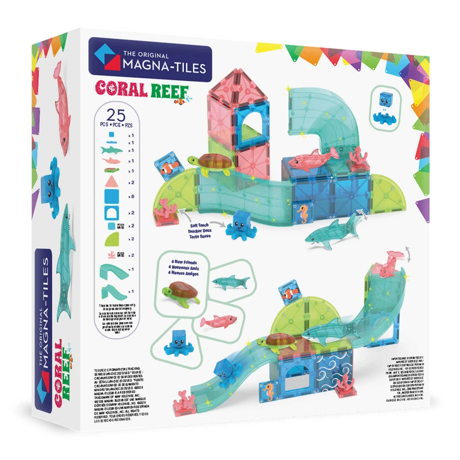 Klocki Magnetyczne Coral Reef, 25 el. / Magna-Tiles