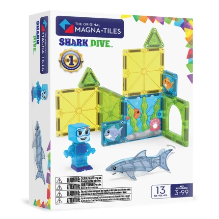 Klocki Magnetyczne Shark Dive, 13 el. / Magna-Tiles