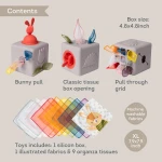 Interaktywna kostka z wyskakującymi chusteczkami / Taf Toys