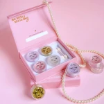 Naturalny zestaw do makijażu Ballet Sparkle, cień do powiek, róż, brokat bio i akcesoria / Oh Flossy