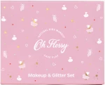 Naturalny zestaw do makijażu Ballet Sparkle, cień do powiek, róż, brokat bio i akcesoria / Oh Flossy