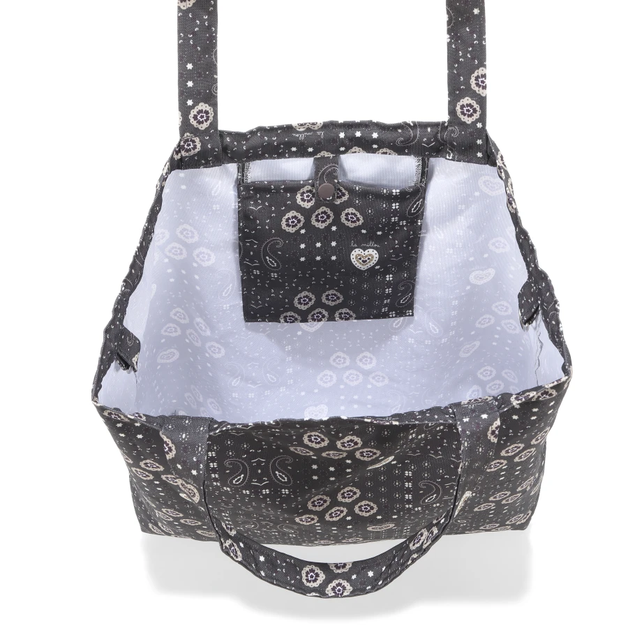 Shopper Bag z kieszonką BANDANA MOCCA (BANDANA CHOCO) / La Millou