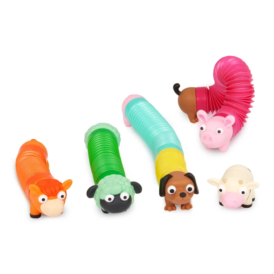 Akordeonowe rurki sensoryczne Li’l Barn Buddies - WIEJSKIE ZWIERZĘTA / Battat
