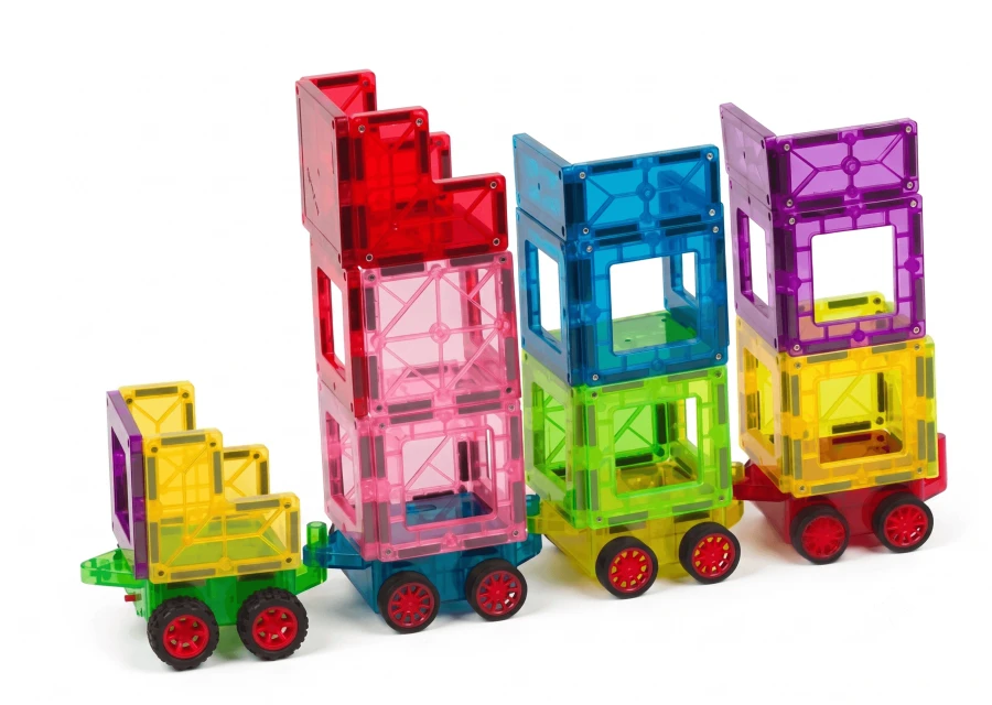 Klocki magnetyczne TRAIN 38 el. / Imanix
