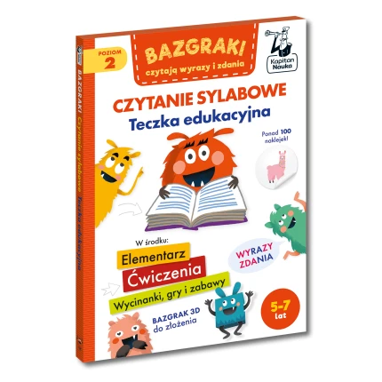 Bazgraki czytają wyrazy i zdania. Czytanie sylabowe. Teczka edukacyjna. / Kapitan Nauka