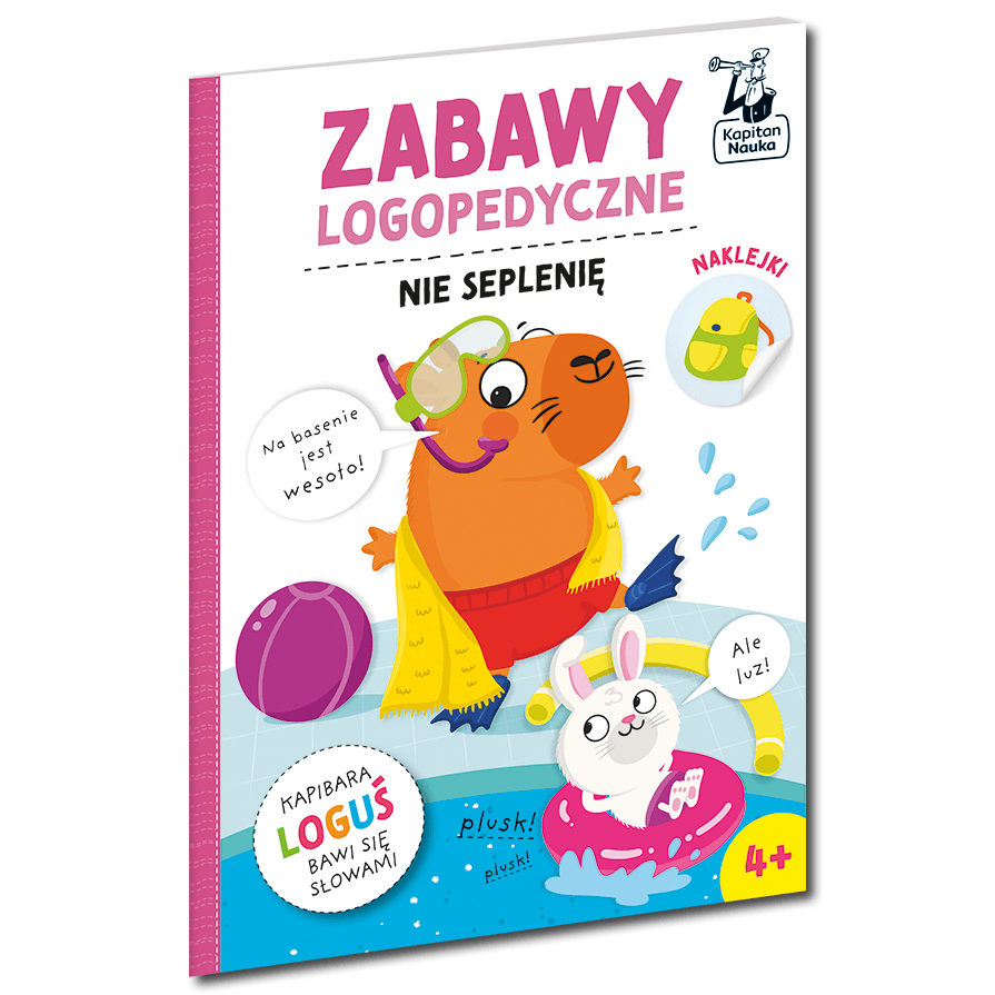 Nie seplenię. Zabawy logopedyczne. Kapibara Loguś / Kapitan Nauka