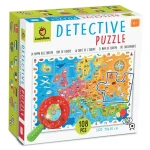 USZKODZONE OPAKOWANIE: DETECTIVE PUZZLE - puzzle, gra detektywistyczna - MAPA EUROPY / Ludattica