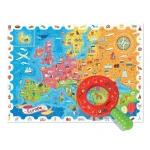 USZKODZONE OPAKOWANIE: DETECTIVE PUZZLE - puzzle, gra detektywistyczna - MAPA EUROPY / Ludattica