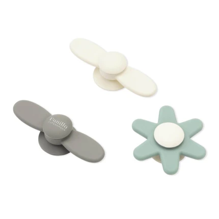 Silikonowe spinnery z przyssawką 3szt. - beige / Vanilla Copenhagen