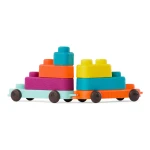 Miękkie klocki sensoryczne z WAGONIKAMI - Buildin’ Squishies / B.Toys