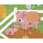Puzzle sensoryczne Farma 20 el. 2+ / Janod