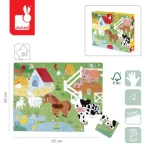 Puzzle sensoryczne Farma 20 el. 2+ / Janod