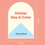 Magnetyczna naklejka ścienna 95x75cm - clever blue / Cleverclixx