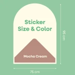 Magnetyczna naklejka ścienna 95x75cm - mocha cream / Cleverclixx