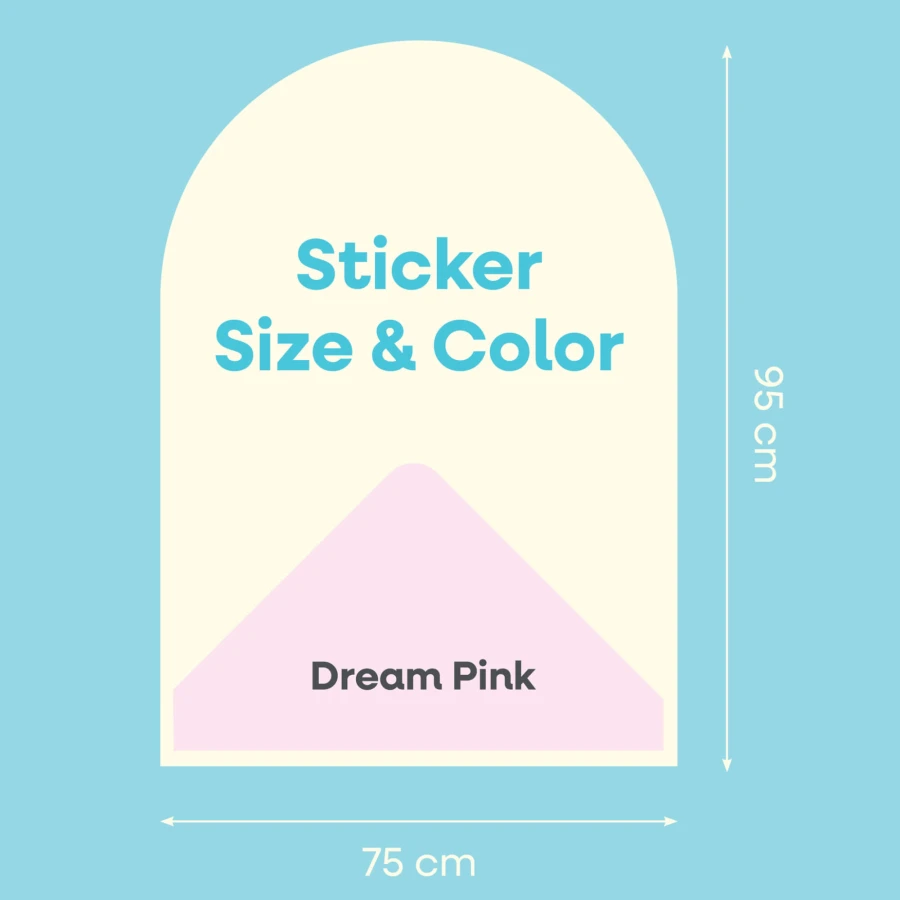 Magnetyczna naklejka ścienna 95x75cm - dream pink / Cleverclixx