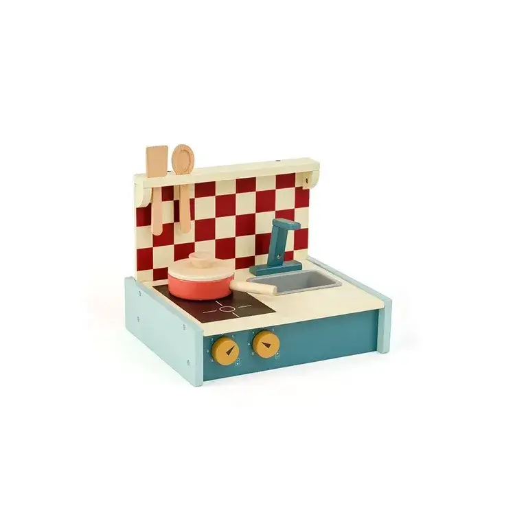 Składana drewniana kuchenka, zielona / Kids Concept