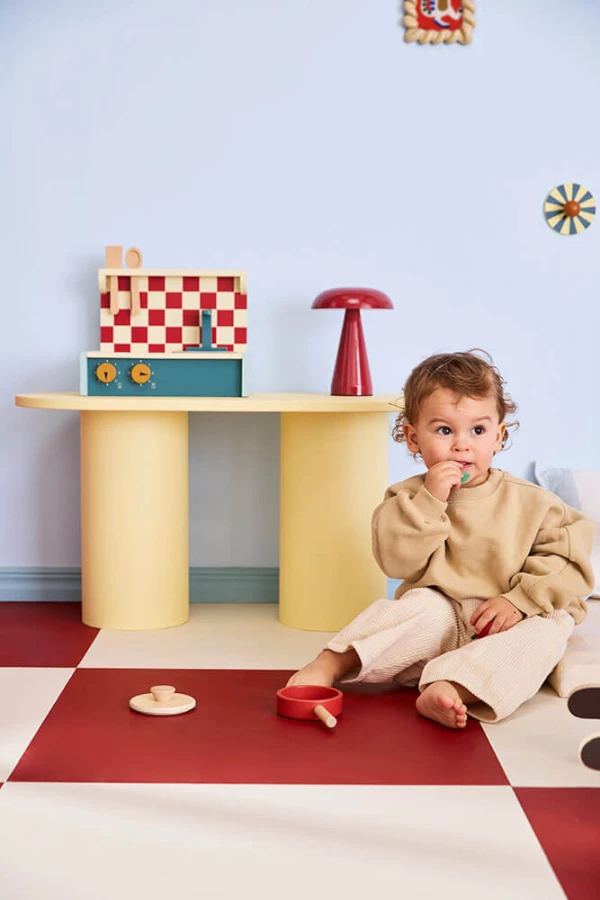 Składana drewniana kuchenka, zielona / Kids Concept