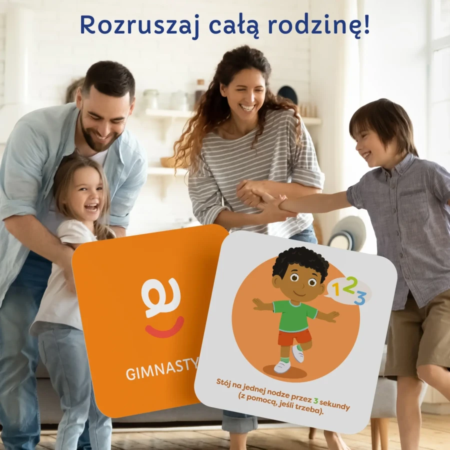 Karty do kostki aktywności - szalona zabawa 2+ / rozwojowa mama