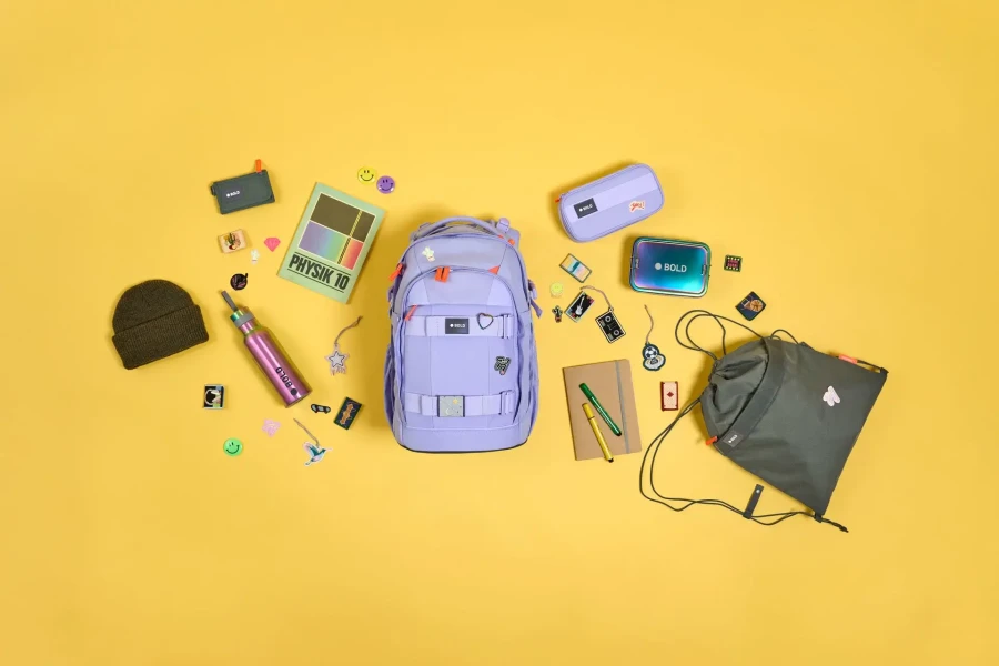 Piórnik-etui na akcesoria szkolne Bold, lavender / Lassig