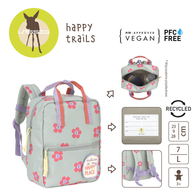 Plecak mini kwadratowy Happy Trails Flower / Lassig