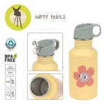 Bidon ze stali nierdzewnej z ustnikiem i uchwytem, 500 ml Happy Trails Flower / Lassig
