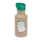 Bidon ze stali nierdzewnej z ustnikiem i uchwytem, 500 ml Happy Trails Frog / Lassig