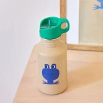 Bidon ze stali nierdzewnej z ustnikiem i uchwytem, 500 ml Happy Trails Frog / Lassig
