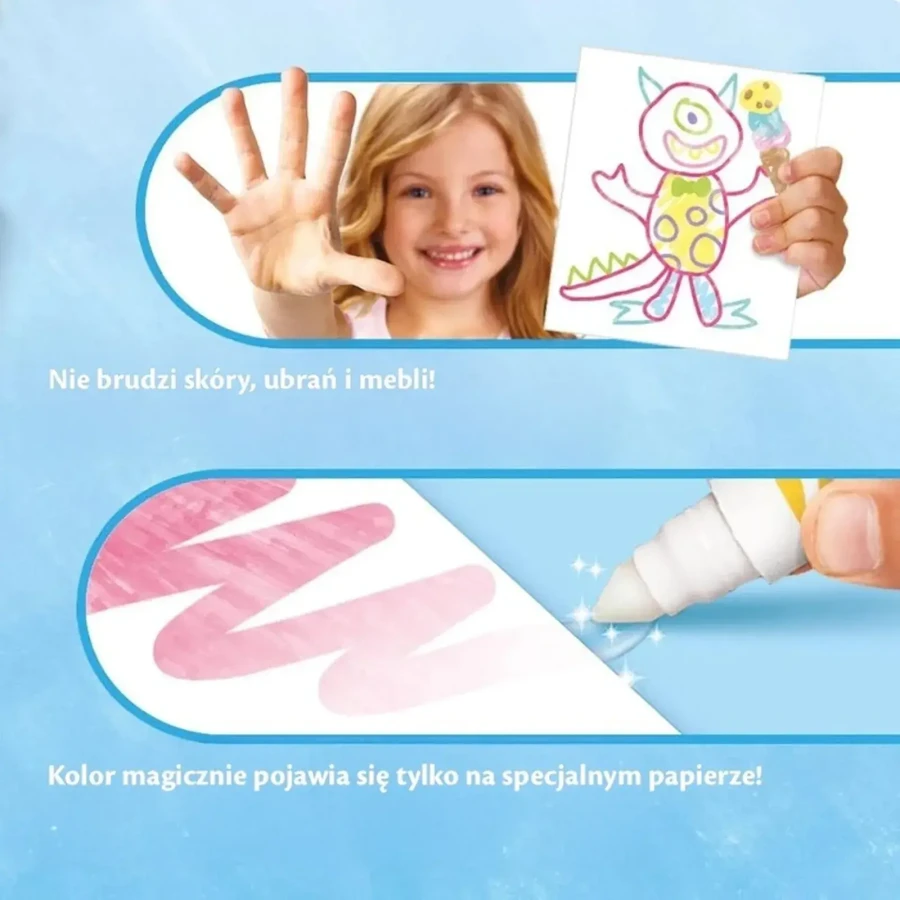 Kolorowanka dla dzieci i 4 niebrudzące magiczne flamastry Color Wonder Mess Free Księżniczki Disneya 3+ / Crayola