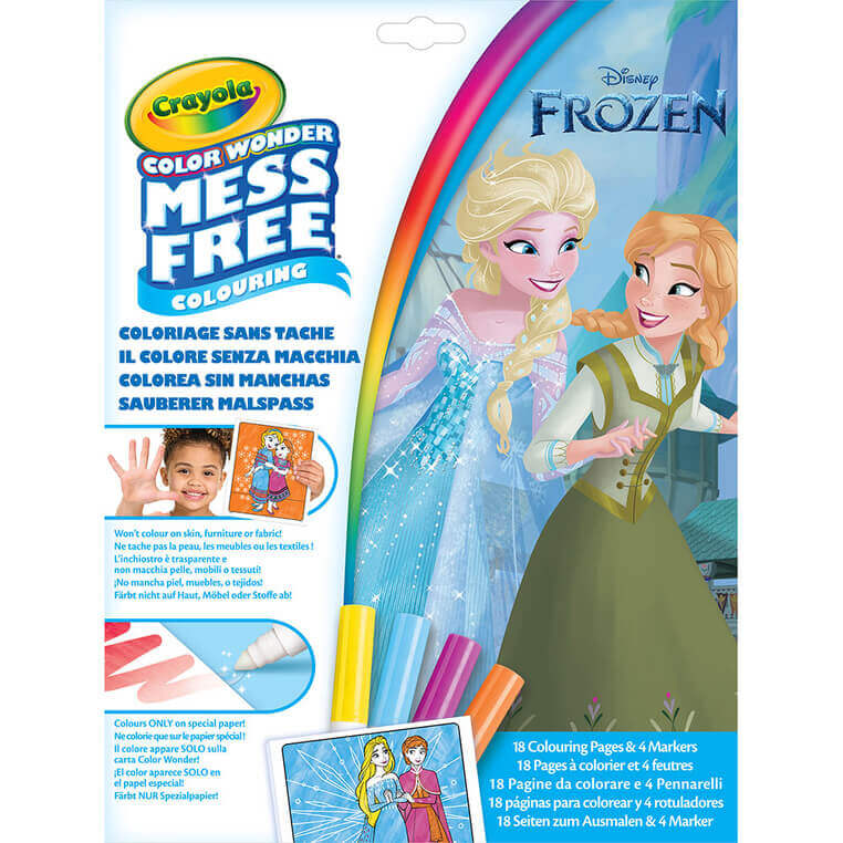 Kolorowanka dla dzieci i 4 niebrudzące magiczne flamastry Color Wonder Mess Free Kraina Lodu 3+ / Crayola