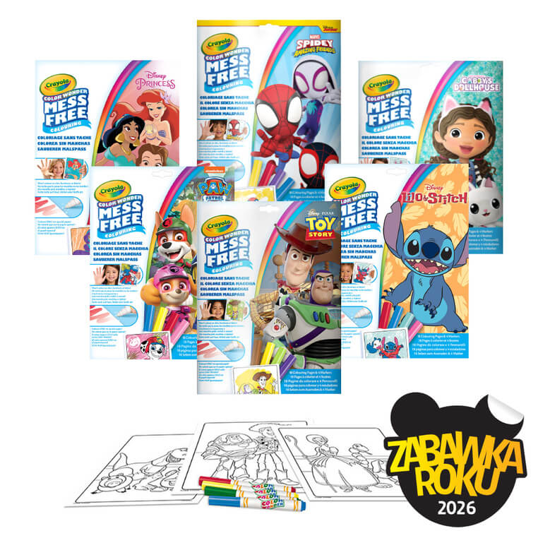 Kolorowanka dla dzieci i 4 niebrudzące magiczne flamastry Color Wonder Mess Free Lilo i Stitch 3+ / Crayola