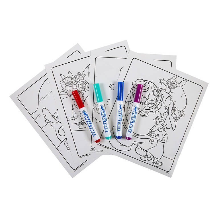 Kolorowanka dla dzieci i 4 niebrudzące magiczne flamastry Color Wonder Mess Free Lilo i Stitch 3+ / Crayola