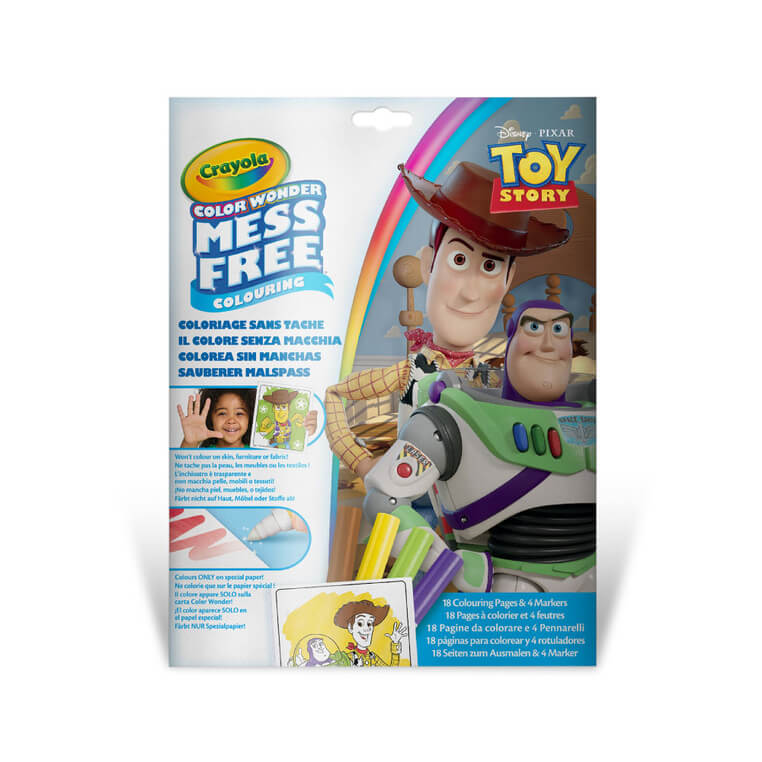 Kolorowanka dla dzieci i 4 niebrudzące magiczne flamastry Color Wonder Mess Free Toy Story 3+ / Crayola