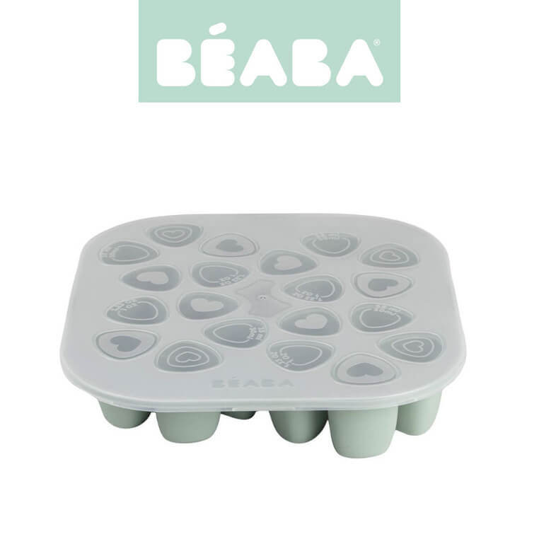 Silikonowy pojemnik do mrożenia 20 x 35 ml Sage green / Beaba