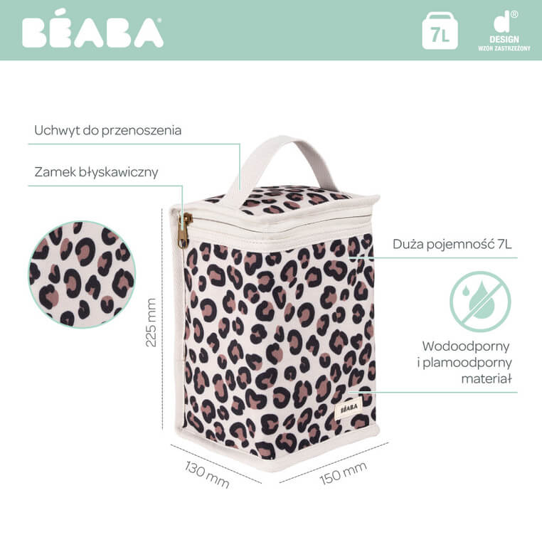 Torba izotermiczna na posiłek 3L Leopard clay / Beaba