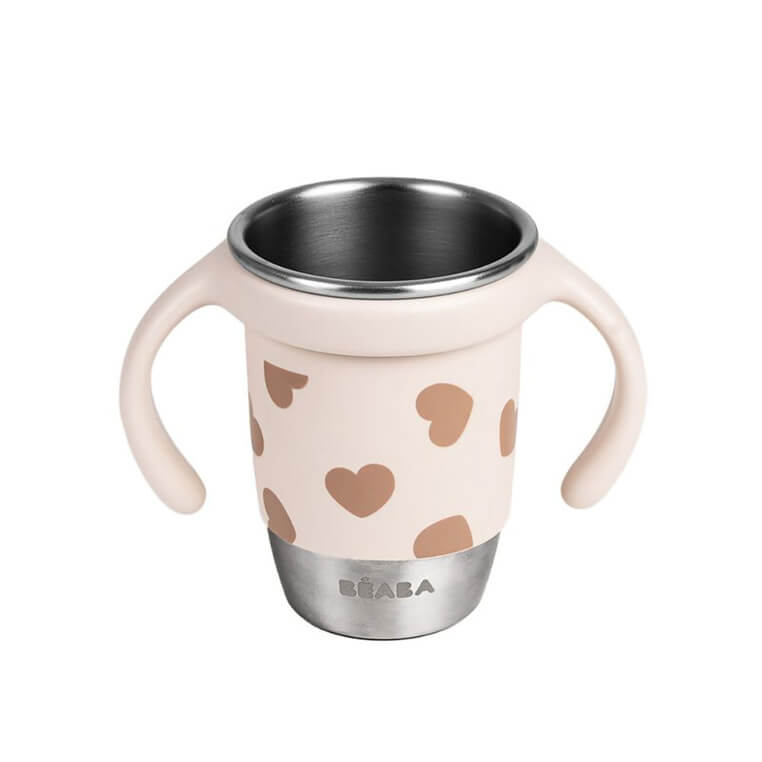 Kubek treningowy ze stali nierdzewnej 360° BigLove / Beaba
