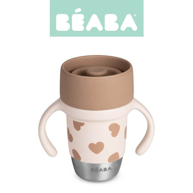 Kubek treningowy ze stali nierdzewnej 360° BigLove / Beaba