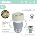 Kubek treningowy ze stali nierdzewnej 360° Pebble / Beaba