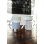 Kubek treningowy ze stali nierdzewnej 360° Pebble / Beaba