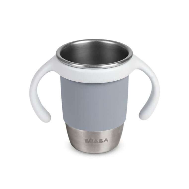 Kubek treningowy ze stali nierdzewnej 360° Pebble / Beaba