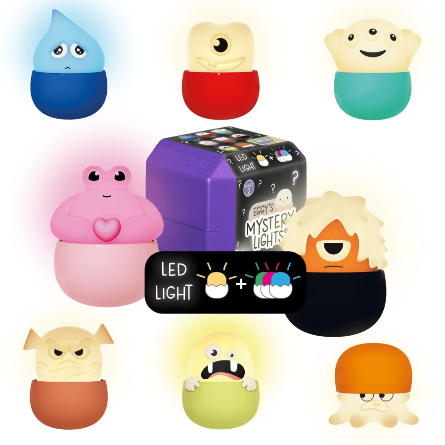 EGGY'S MYSTERY LIGHTS MONSTERS - Mini lampki niespodzianki / Eggy&Friends