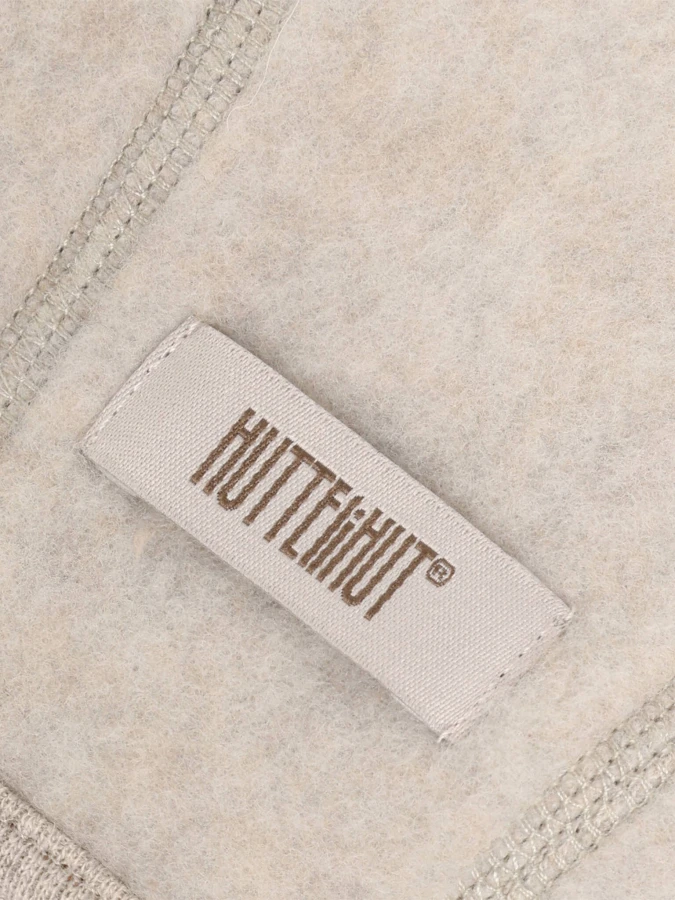 Czapka bonetka 100% wełny merino - Camel Melange / HUTTEliHUT