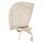 Czapka bonetka 100% wełny merino - Camel Melange / HUTTEliHUT