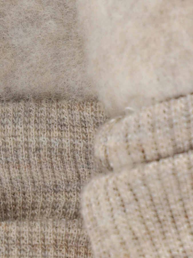 Rękawiczki 100% wełny merino - Camel Melange / HUTTELiHUT