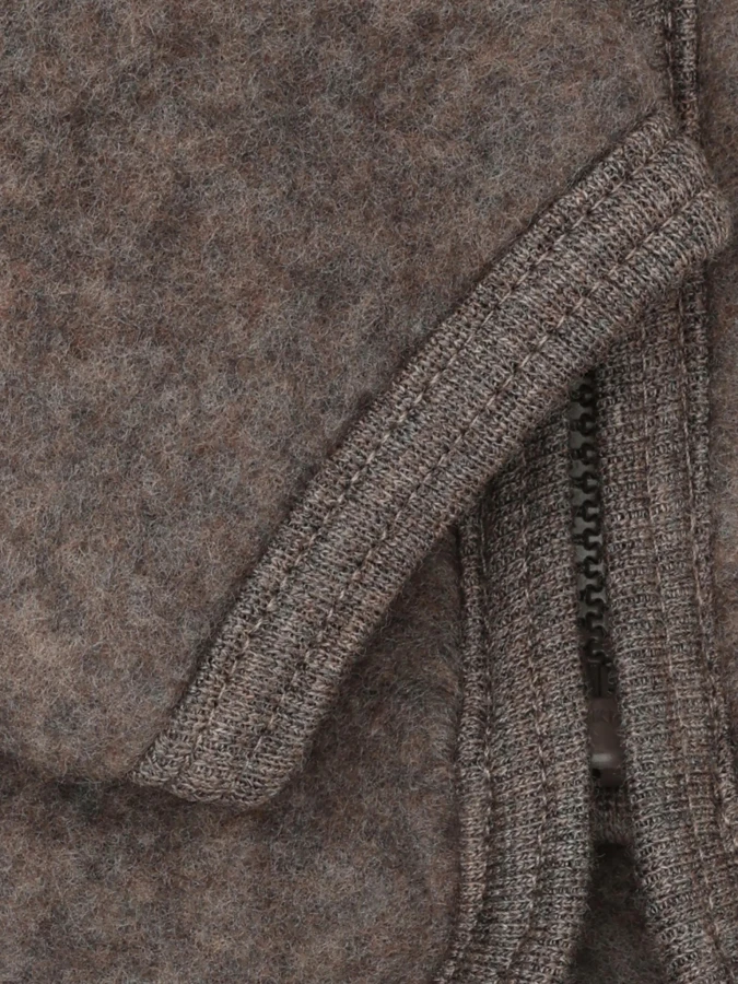Kurtka 100% wełny merino - Brown Melange / HUTTEliHUT
