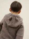 Kurtka 100% wełny merino - Brown Melange / HUTTEliHUT