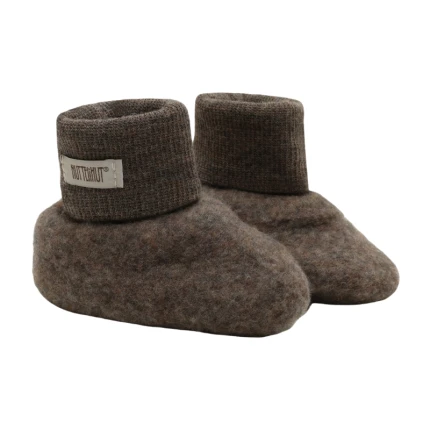 Buciki 100% wełny merino - Brown Melange / HUTTEliHUT